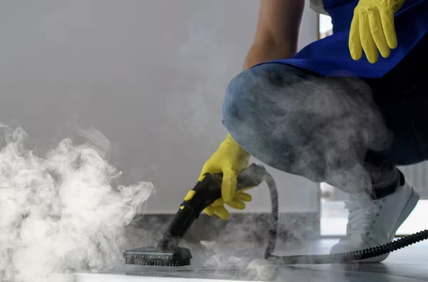 Steam deep cleaning works on carpets, kitchens, and floors effectively