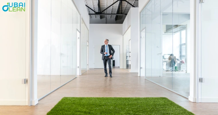 Artificial grass installed in a modern garden for a low-maintenance green look
