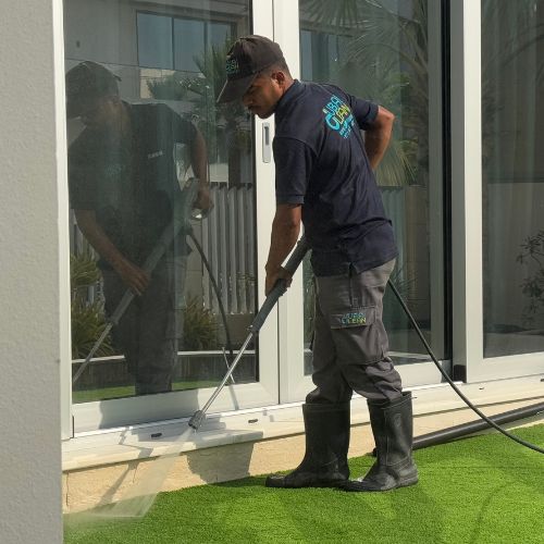 artificial grass cleaning
