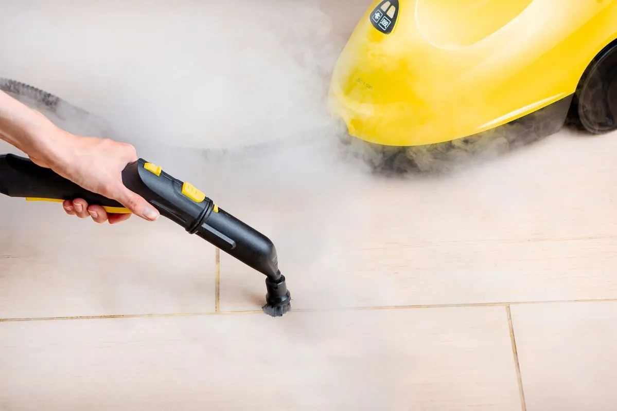 Steam clean marble grout