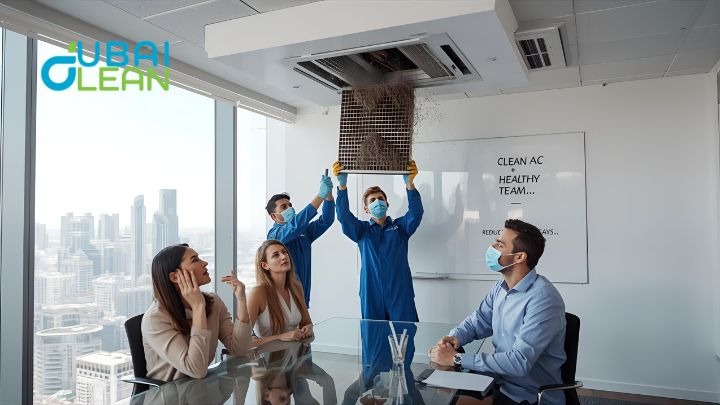 dusty ducts with ac cleaning