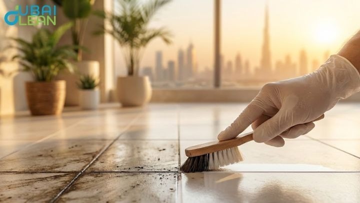 Grout cleaning protecting