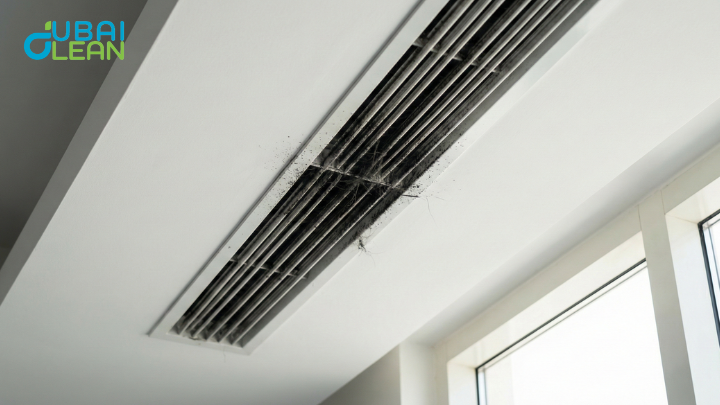 winter black residue in ac ducts