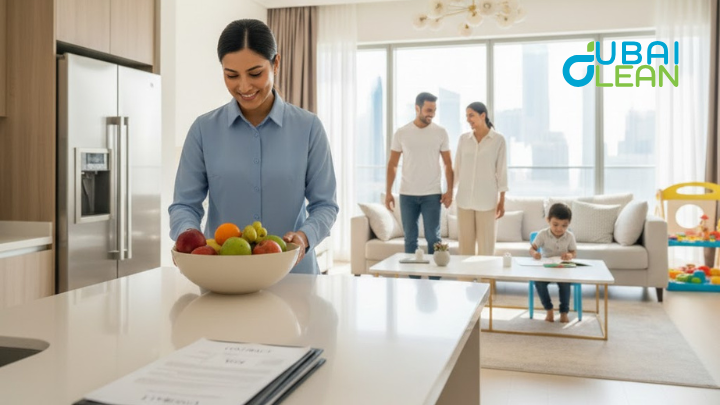 Dubai family with licensed full-time maid.