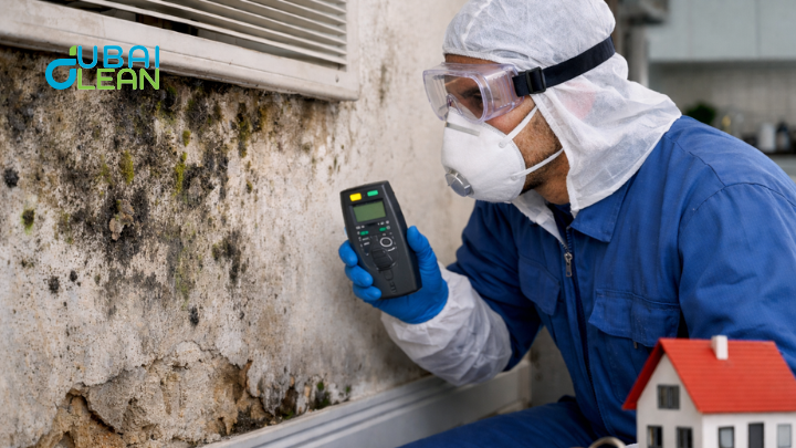 Black mold on apartment wall